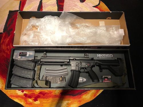 More information about "TM HK416D (Upgraded + Lipo Modded) + Mags / Batteries / Sling"
