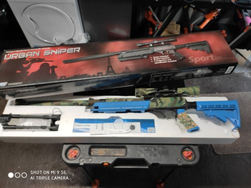 More information about "ASG Urban Sniper Rifle Spring Two Tone (bipod, 2 x mags, scope, original box)"