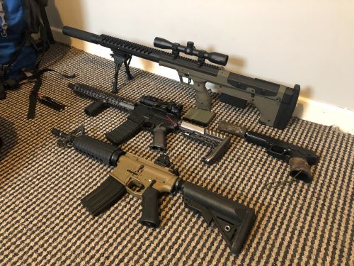 More information about "Tm scar ngrs, tippman v2 m4, polarstar f1 build, g&g magpul m4. Big bundle"