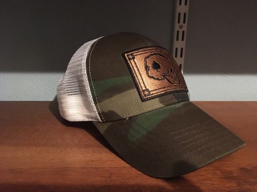 More information about "Rogue American Woodland Camo Death Card Trucker Hat"