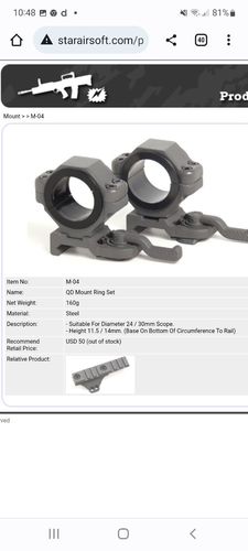 More information about "Bravo/ star qd scope rings wanted"