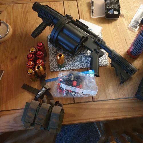 More information about "ICS Grenade launcher 6 barrel + extras"