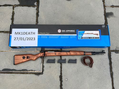 More information about "G&G G980 CO2 K98k, 3 Magazines, Leather Sling"