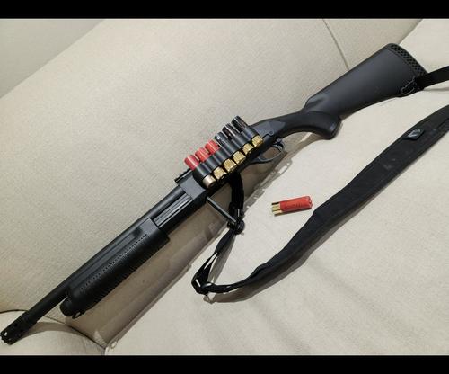 More information about "CYMA CM.356 - Tri shot M870 style Tactical Spring Shotgun + Scabbard + Shells"