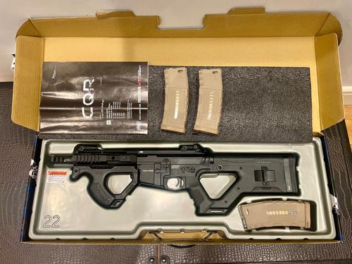 More information about "ASG ICS Hera arms CQR Black AEG with 3 120rd mags."