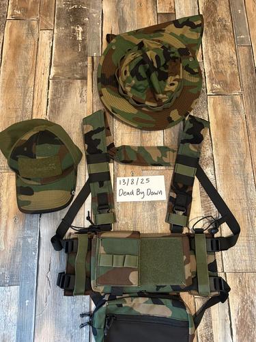More information about "Emerson M81 woodland micro fight chest rig, Helikon boonie and raptor cap"