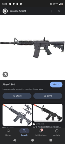 More information about "WTB M4 CARBINE GAS OR AEG."